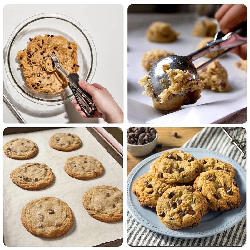 Cookie Scoop Set, 3Pcs Ice Cream Scoop, Cookie Scoops for
