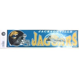 6 Jacksonville Jaguars Bumper Stickers 11" X 3"