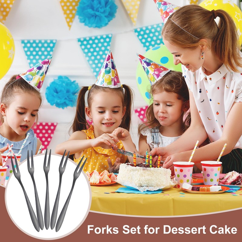 sourcing map 12 Pcs Pickle Fork, 5.2 Inch Olive Fork