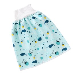 Kisangel 1Pc High Waist Nappy Pants for Potty Training Leakproof Folding Nappy Skirt for Years Old Comfortable Elastic and Convenient for Go Use