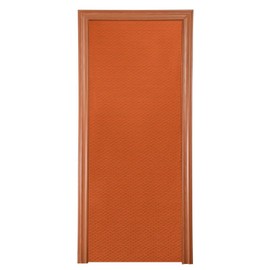 Orange Solid Color Holiday Door Cover, 32x79 Inch Stretch Fabric Door Decoration Backdrop for Indoor Outdoor Wall Party Decor
