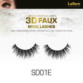 Laflare Silk Lashes 3D FAUX MINK Eyelashes, Light, Reusable, Handmade, Natural Looking, Professional Easy to Apply Eyelashes in a Knitted Style1-3 PACKS BUNDLE SPECIAL (3, SD01E)