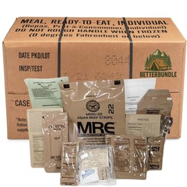 MRE, U.S. MRE Meals, Emergency Supplies, Emergency Food Supply, Survival Food, Freeze Dried Food w/ Flameless Heater, Ready Meals (Variety Pack of 12) – (A or B Case Selected at Random Inspection 2025, 2026)