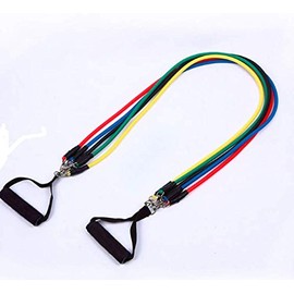 Aquarias Resistance Bands Set, 11 Pieces Fitness Training Resistance Bands Strong Workout Stretch Cord Tension Rope for Men Women Sports Home Gym Yoga Fitness