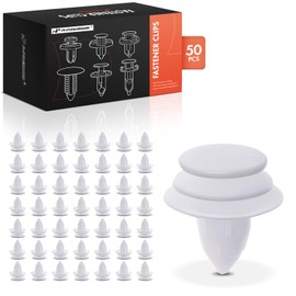 A-Premium 50PCS Nylon Fasteners Door Trim Panel Retainer Compatible with Dodge, Chrysler & Plymouth Models - Grand Caravan, Caravan, Town & Country, Pacifica, Grand Voyager, Voyager - For 9mm Hole