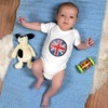 Azeeda 3-6 Monate 'Union Jack im Kreisrahmen' Baby-Wachstums-/Bodysuit (GR00137835)