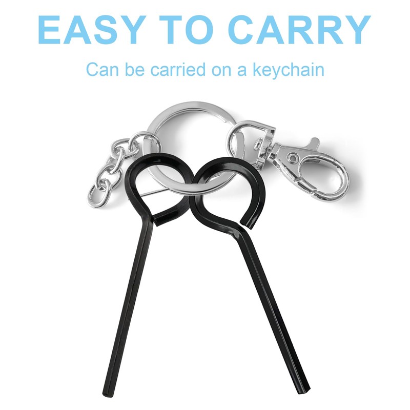 PENGJINYU 10 PCS Black Standard Hex Dogging Key with Full