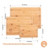 MasterChef Bamboo Cutting Boards for Kitchen, Wooden Cutting Board Set