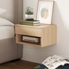 Nathan James Jackson Wall Mounted Floating Bedroom Nightstand with Storage