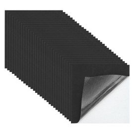 PATIKIL 4"x4" Self Adhesive Felt Fabric Sheets, 90 Pcs 1mm Thick Stiff Felt Sheets Back Felt Crafting Paper for Craft Project, DIY Art Sewing Decoration, Black