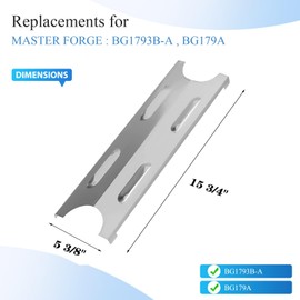 Dongftai BG179A (4-Pack) 15.75" Stainless Steel Heat Plate for Master Forge BG179A, BG1793B-A Grill
