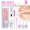 SAVILAND 216-Piece French Set with Tips for Artificial Toenails (Pink,