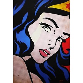 KUSTOM ART Wonder Woman Comics Series Picture Print on Wood 30 x 21 cm