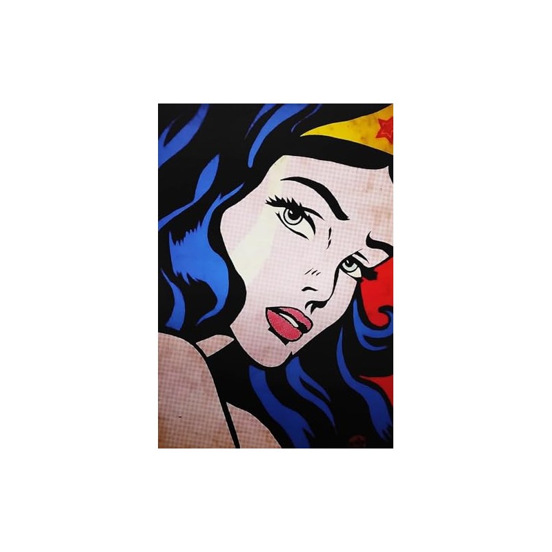 KUSTOM ART Wonder Woman Comics Series Picture Print on Wood