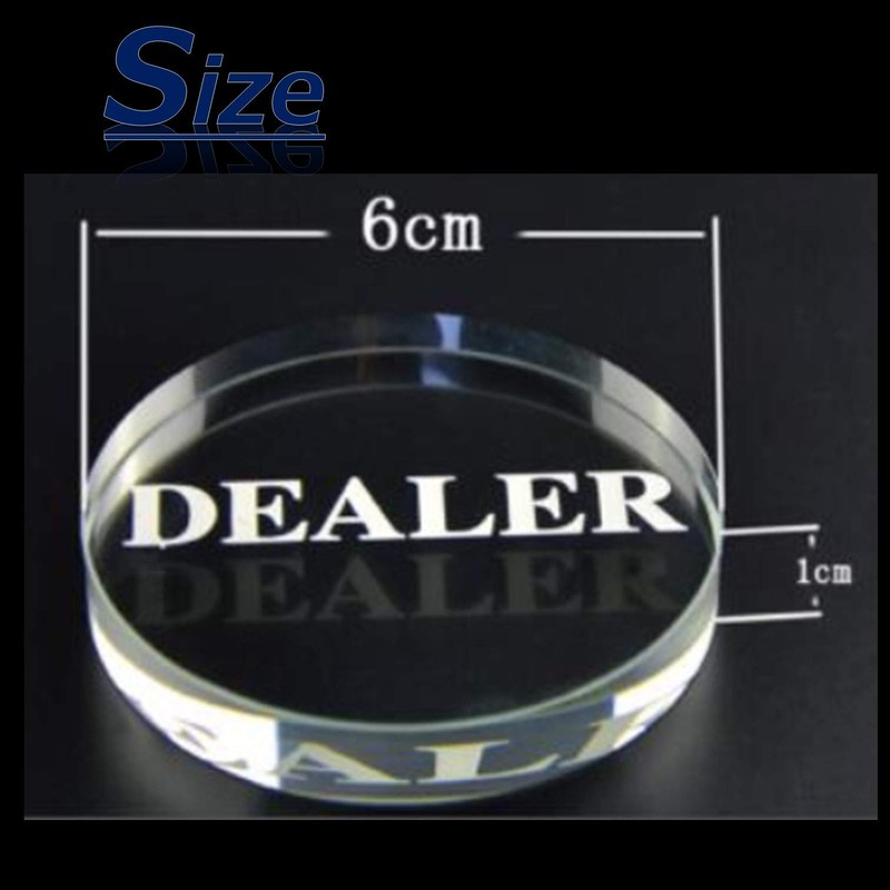 dilib Dealer Button Artificial Crystal Poker Card Game Texas Casino