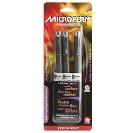 Sakura Microperm Fine-Line Pen Set set of 3 [Pack of 3] (74153-PK3)