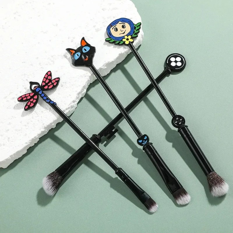 Set Brochas Coraline 4 Piezas Maquillaje