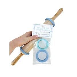 CookieCutter.com Rolling Pin Dough Bands - Food Grade Silicone Rolling Pin Rings - Achieve Perfect Thickness Every Time - Rolling Pin Guides for Sugar Cookie Dough - Packaged in USA