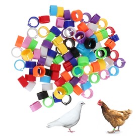 EUYKQNOI Pack of 100 Chicken Rings Poultry Foot Rings with Colourful Pigeon Foot Ring Small Poultry Clamping Rings Chicken Leg Rings Pigeon Ring for Ducks Chicken Sea Pigeons Goose Wild Poultry Turkey