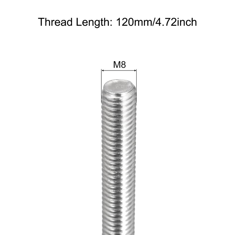 QUARKZMAN Threaded Rod M8 x 120 mm Fully Threaded Rod