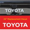 TOYOTA TAILGATE Vinyl Decal Sticker Emblem Logo Graphic WHITE Lettering
