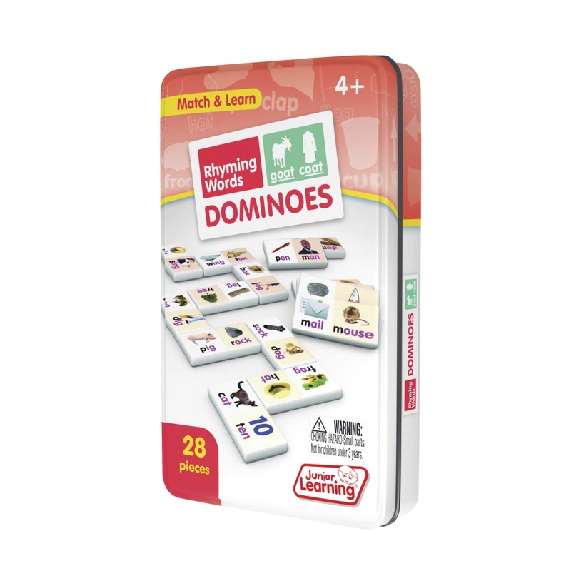 Junior Learning Rhyming Word Dominoes Educational Action Games, Multi, Model: