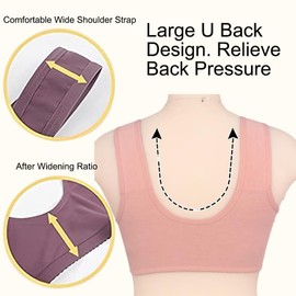 Daisy Bra for Seniors, Charm Front Snap Closure Bras, Front Snaps Daisy Bra (Stripe-White,4XL)