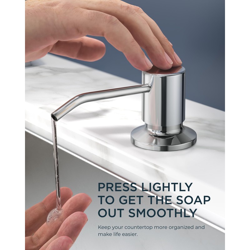 FORIOUS Kitchen Faucets with Soap Dispenser and Pull Down Sprayer,