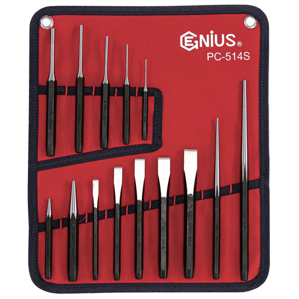 Genius Tools 14 Piece SAE Punch & Chisel Set PC-514S