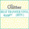 White & Light Yellow Leopard Spots Pattern #3 Glitter HTV