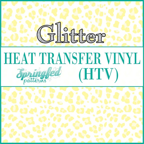 White & Light Yellow Leopard Spots Pattern #3 Glitter HTV