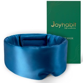 Joyhabit Silk Sleep Mask for Women and Men, Ocean Teal, Luxurious Comfort for Relaxation & Beauty Sleep, Ultra Soft & Breathable, Protects Hair & Skin