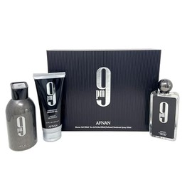 Afnan Gift Set 9 PM Eau De Perfume 100 ML+Deodorant 150 ML+Shower Gel 150 ML