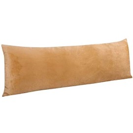 NTBAY 1 Pack Zippered Velvet Body Pillow Cover, Super Soft and Cozy Luxury Fuzzy