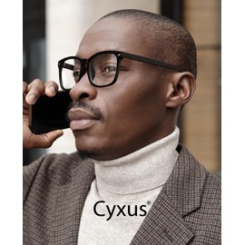 Cyxus Blue Light Blocking Computer Glasses Square Classic Retro Clear Lens Eyeglasses Frame for Women and Men