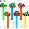 uoyoi Tractor Party Favors,24Pcs Farm Tractor Bubble Wands for Kids,