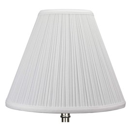 FenchelShades.com Lampshade 5" Top Diameter x 12" Bottom Diameter x 10" Slant Height with Washer (Spider) Attachment for Lamps with a Harp (Pleated White)