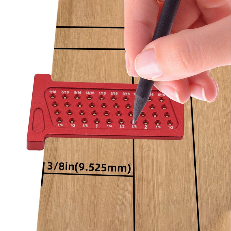 65mm Woodworking Hole Positioning Scribing Gauge Aluminum Alloy Portable Scriber
