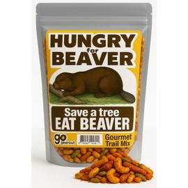 HUNGRY FOR BEAVER Gourmet Trail Mix - Save a Tree EAT BEAVER - Funny Gag Gift Ideas for Men - Premium Snack Mix for Adults - Funny Gag Gifts for Brother - Dirty Santa Naughty Stocking Stuffer for Adults