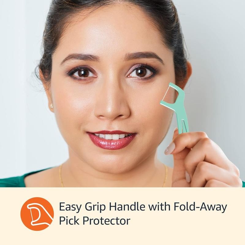 Mint Dental Flossers, 90 Count, 1 Pack (Previously Solimo)