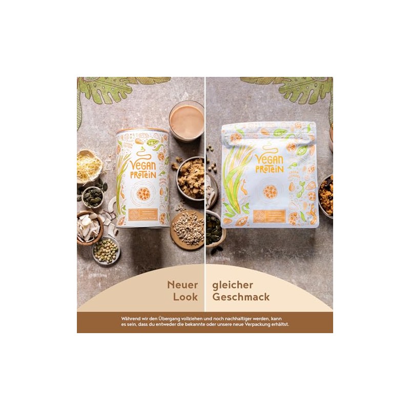 Veganes Proteinpulver | Cookie Dough | 1.2kg Eiwei√üpulver | Premiumqualit√§t