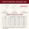 VISDIV 2CT Sterling Silver Engagement Rings AAAAA Cubic Zirconia CZ