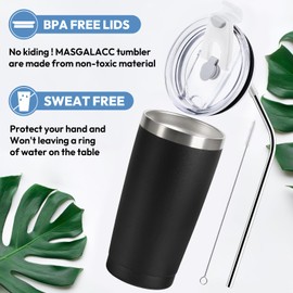 MASGALACC Gifts for Dad from Daughter or Son, My Favorite Child Gave Me This Cup - 20oz Black Tumbler, Christmas Birthday Present for Father, Bonus Dad, Husband, Daddy, Papa, Men