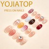 Spring Press on Toenails White Fake Toe nails with Pink