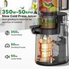 Cold Press Juicer, Masticating Juicer with 5.4" Wide Feed Chute,