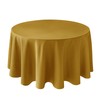Biscaynebay Textured Fabric Round Table Cloth 90", Gold Water Resistant