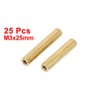 Sourcingmap M3 x 25mm Female Threaded Brass Hex Standoff Pillar