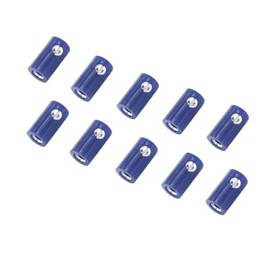 WITTKOWARE 2.6 mm Dwarf Couplings with Screw Connection (Suitable for 2.6 mm Dwarf Plugs), Pack of 10, Blue