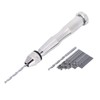 Silver Color Precision Pin Vise Hand Drill with 25Pcs HSS