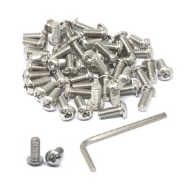 iexcell 50 Pcs 5/16-18 x 3/4" Stainless Steel 304 Hex Socket Button Head Cap Screws Bolts Kit